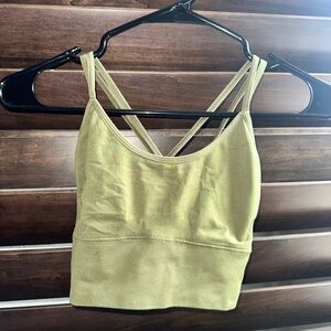 NVGTN khaki green flourish seamless bra